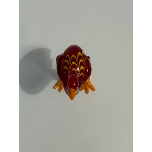 Fitz & Floyd Hand Blown Glass Red & Yellow Flamingo Vintage 4.5" - Picture 5 of 6